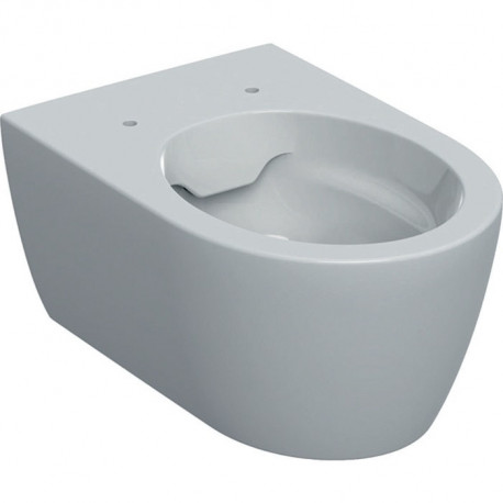 WC suspendu Geberit à fond creux iCon Rimfree. forme fermée blanc