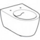 WC suspendu Geberit à fond creux iCon Rimfree. forme fermée blanc