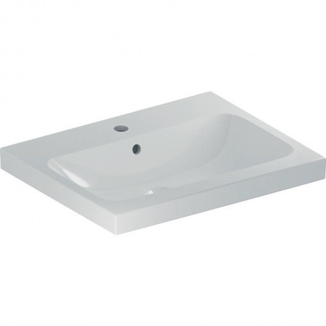 Geberit Waschtisch iCon Light mit Hahnloch mit Überlauf 600x480mm weiß