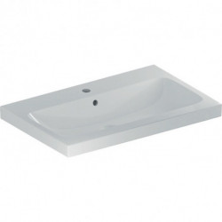 Geberit Waschtisch iCon Light mit Hahnloch mit Überlauf 750x480mm weiß