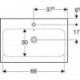Geberit Waschtisch iCon Light m HL mit Überlauf 750x480mm weiß KT