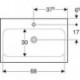 Geberit Waschtisch iCon Light m HL ohne Überlauf 750x480mm weiß KT
