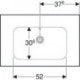 Geberit Waschtisch iCon Light 750x480mm m Abl. o HL mit Überlauf weiß