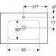 Geberit Waschtisch iCon Light 750x480mm m Abl. m HL ohne Überlauf weiß