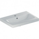 Geberit Waschtisch iCon Light 600x420mm verk. Ausldg m HL m ÜL weiß