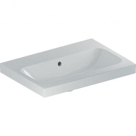 Geberit Waschtisch iCon Light 600x420mm verk. Ausldg o HL m ÜL weiß