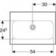 Geberit Waschtisch iCon Light 600x420mm verk. Ausldg o HL m ÜL weiß