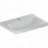 Geberit Waschtisch iCon Light 600x420mm verk. Ausldg m HL o ÜL weiß