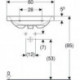 Geberit Waschtisch iCon Light 600x420mm verk. Ausldg m HL o ÜL weiß