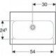Geberit Waschtisch iCon Light 600x420mm verk. Ausldg o HL o ÜL weiß