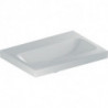 Geberit Waschtisch iCon Light 600x420mm verk. Ausldg o HL o ÜL weiß KT