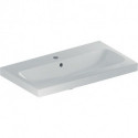 Geberit Waschtisch iCon Light 750x420mm verk. Ausldg m HL m ÜL weiß