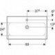 Geberit Waschtisch iCon Light 750x420mm verk. Ausldg m HL m ÜL weiß KT