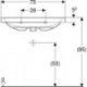 Geberit Waschtisch iCon Light 750x420mm verk. Ausldg o HL m ÜL weiß