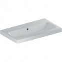 Geberit Waschtisch iCon Light 750x420mm verk. Ausldg o HL m ÜL weiß KT