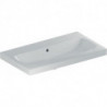 Geberit Waschtisch iCon Light 750x420mm verk. Ausldg o HL m ÜL weiß KT