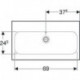 Geberit Waschtisch iCon Light 750x420mm verk. Ausldg o HL m ÜL weiß KT