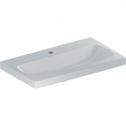 Geberit Waschtisch iCon Light 750x420mm verk. Ausldg m HL o ÜL weiß