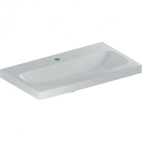 Geberit Waschtisch iCon Light 750x420mm verk. Ausldg m HL o ÜL weiß KT