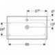 Geberit Waschtisch iCon Light 750x420mm verk. Ausldg m HL o ÜL weiß KT