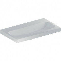 Geberit Waschtisch iCon Light 750x420mm verk. Ausldg o HL o ÜL weiß