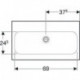 Geberit Waschtisch iCon Light 750x420mm verk. Ausldg o HL o ÜL weiß