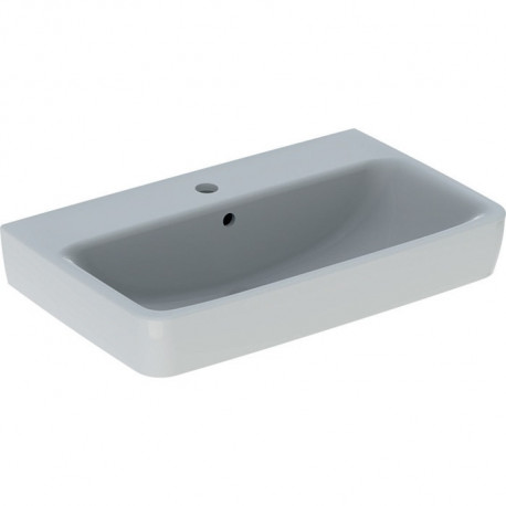 Geberit Waschtisch RENOVA COMPACT 650x400mm mit Hahnloch mit Überlauf weiß