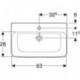 Geberit Waschtisch RENOVA COMPACT 650x400mm m HL mit Überlauf weiß KT