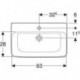 Geberit Waschtisch RENOVA COMPACT 650x400mm m HL ohne Überlauf weiß KT