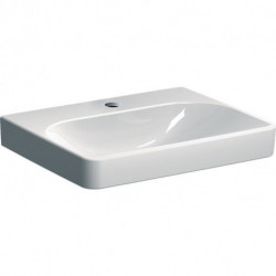Geberit Waschtisch SMYLE Square 600x480mm m Hahnloch ohne Überlauf weiß