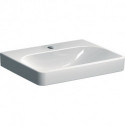 Geberit Waschtisch SMYLE Square 600x480mm m Hahnloch ohne Überlauf weiß