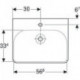 Geberit Waschtisch SMYLE Square 600x480mm m Hahnloch ohne Überlauf weiß