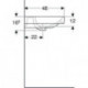Geberit Waschtisch SMYLE Square 600x480mm m Hahnloch ohne Überlauf weiß