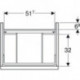 Geberit Waschtischunterschrank iCon 600x615x476mm weiß matt/Griff weiß matt