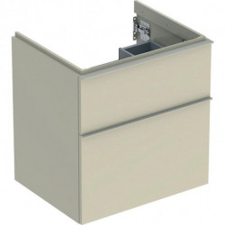 Geberit Waschtischunterschrank iCon 600x615x476mm sandgrau hochglanz/Griff s