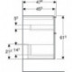 Geberit Waschtischunterschrank iCon 600x615x476mm NB hickory/Griff lava matt