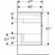 Geberit Waschtischunterschrank iCon 750x615x476mm Eiche/Griff lava matt