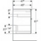 Geberit Waschtischunterschrank iCon 900x615x476mm we hochglanz/Griff we matt