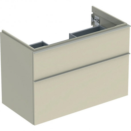 Geberit Waschtischunterschrank iCon 900x615x476mm sandgrau hochglanz/Griff s