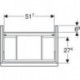 Geberit Waschtischunterschrank iCon 600x615x416mm verk. Ausl. we hochglanz/G