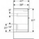 Geberit Waschtischunterschrank iCon 600x615x416mm verk. Ausl. sandgrau hochg