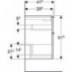 Geberit Waschtischunterschrank iCon 750x615x416mm verk. Ausl. NB hickory/Gri