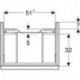 Geberit Waschtischunterschrank iCon 600x247x476mm Eiche/Griff lava matt