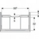 Geberit Waschtischunterschrank iCon 750x247x476mm Eiche/Griff lava matt