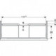 Geberit Waschtischunterschrank iCon 1200x247x476mm weiß matt/Griff weiß matt