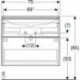 Geberit Waschtischunterschrank iCon 750x630x480mm m Möbel-WT KT we hochglanz