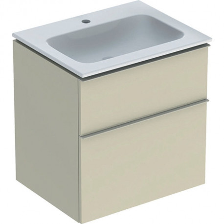 Geberit Waschtischunterschrank iCon 600x630x480mm m Möbel-WT sandgrau hochgl