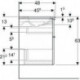 Geberit Waschtischunterschrank iCon 750x630x480mm m Möbel-WT we hochglanz/Gr