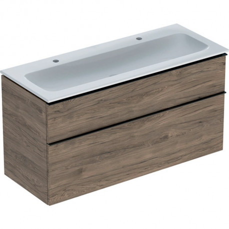 Geberit Waschtischunterschrank iCon 1200x630x480mm m Möbel-WT NB hickory/Gri