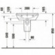 Duravit lavabo D-NEO m ÜL m HLB 1 trou robinetterie 550x440mm blanc